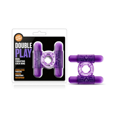 BLUSH - PLAY WITH ME DOUBLE PLAY DUAL VIBRATING COCKRING PURPLE
