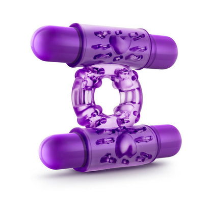 BLUSH - PLAY WITH ME DOUBLE PLAY DUAL VIBRATING COCKRING PURPLE
