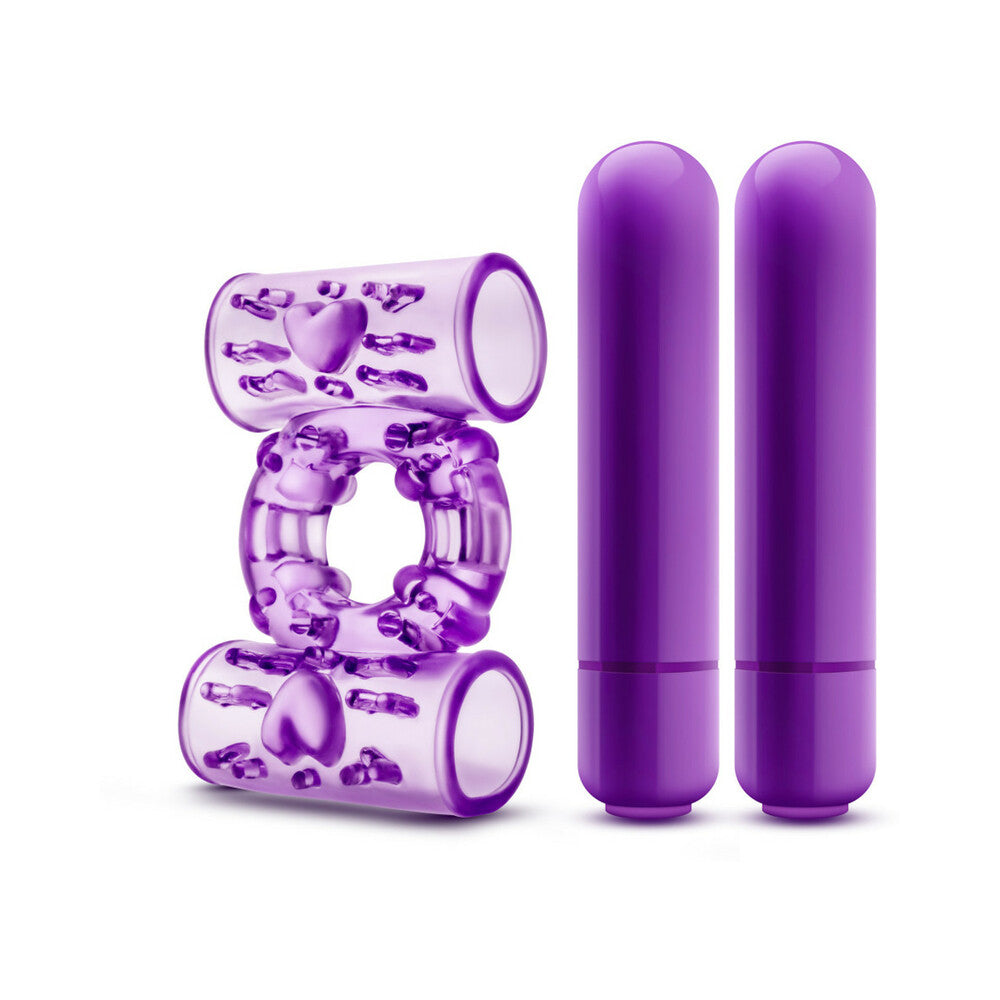 BLUSH - PLAY WITH ME DOUBLE PLAY DUAL VIBRATING COCKRING PURPLE