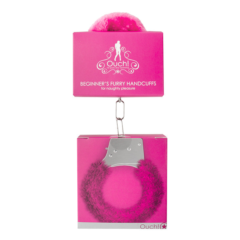 SHOTS - OUCH! BEGINNER'S FURRY HANDCUFFS WITH QUICK RELEASE