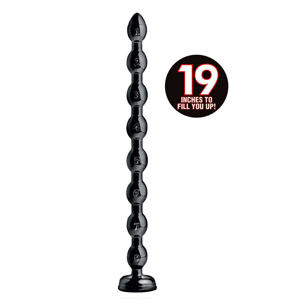 XR BRANDS - HOSED 1.5 IN. BEADED HOSE 19 IN. LONG