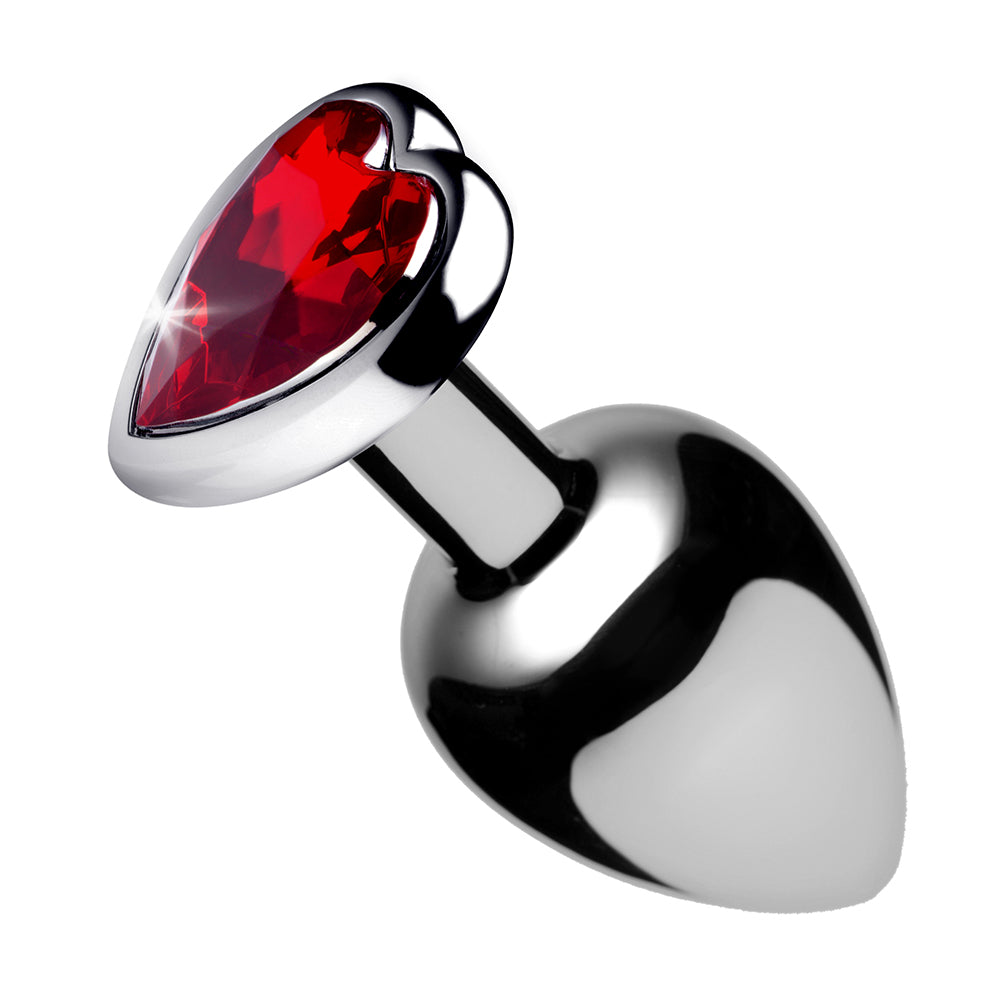 XR BRANDS - BOOTY SPARKS RED HEART GEM ANAL PLUG MÉDIO