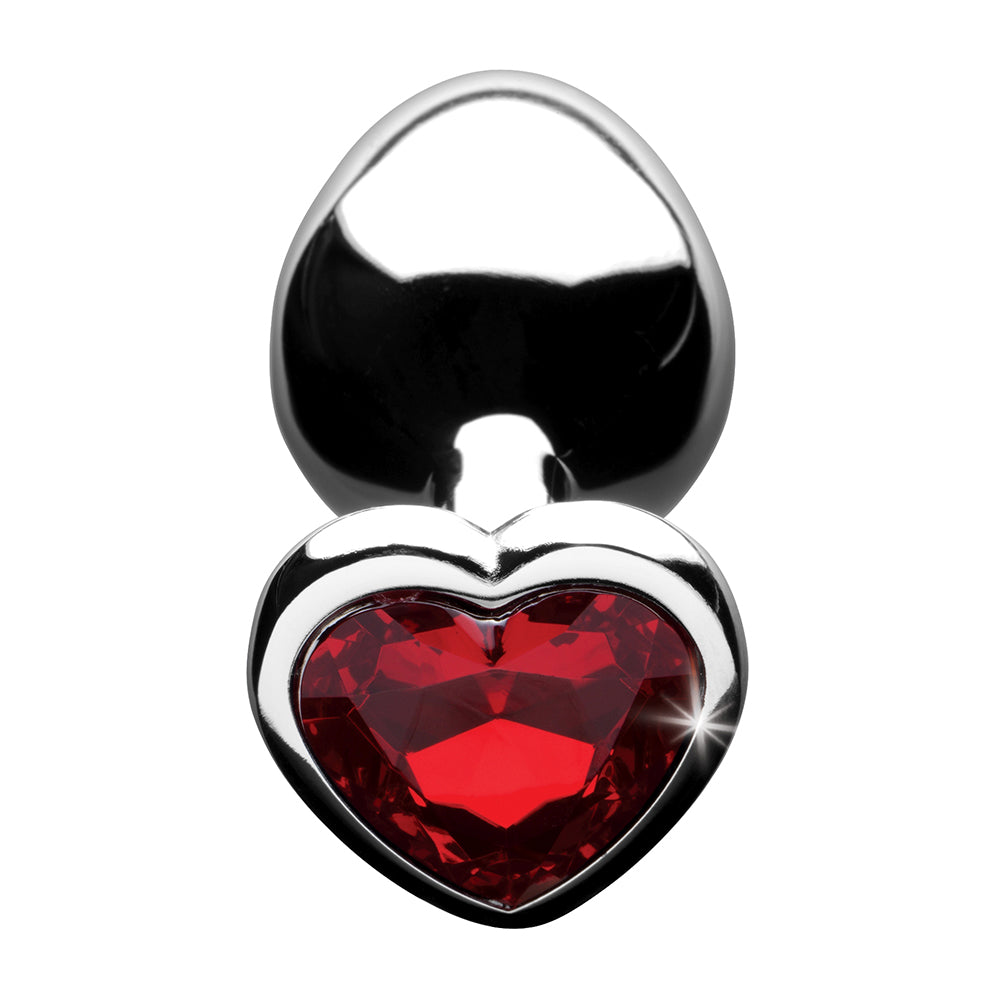 XR BRANDS - BOOTY SPARKS RED HEART GEM ANAL PLUG MÉDIO