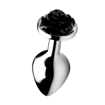 XR BRANDS - BOOTY SPARKS BLACK ROSE - MEDIUM ANAL PLUG