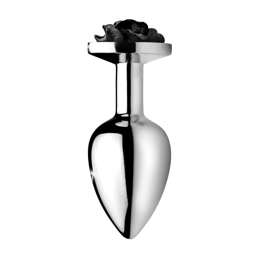 XR BRANDS - BOOTY SPARKS BLACK ROSE - MEDIUM ANAL PLUG