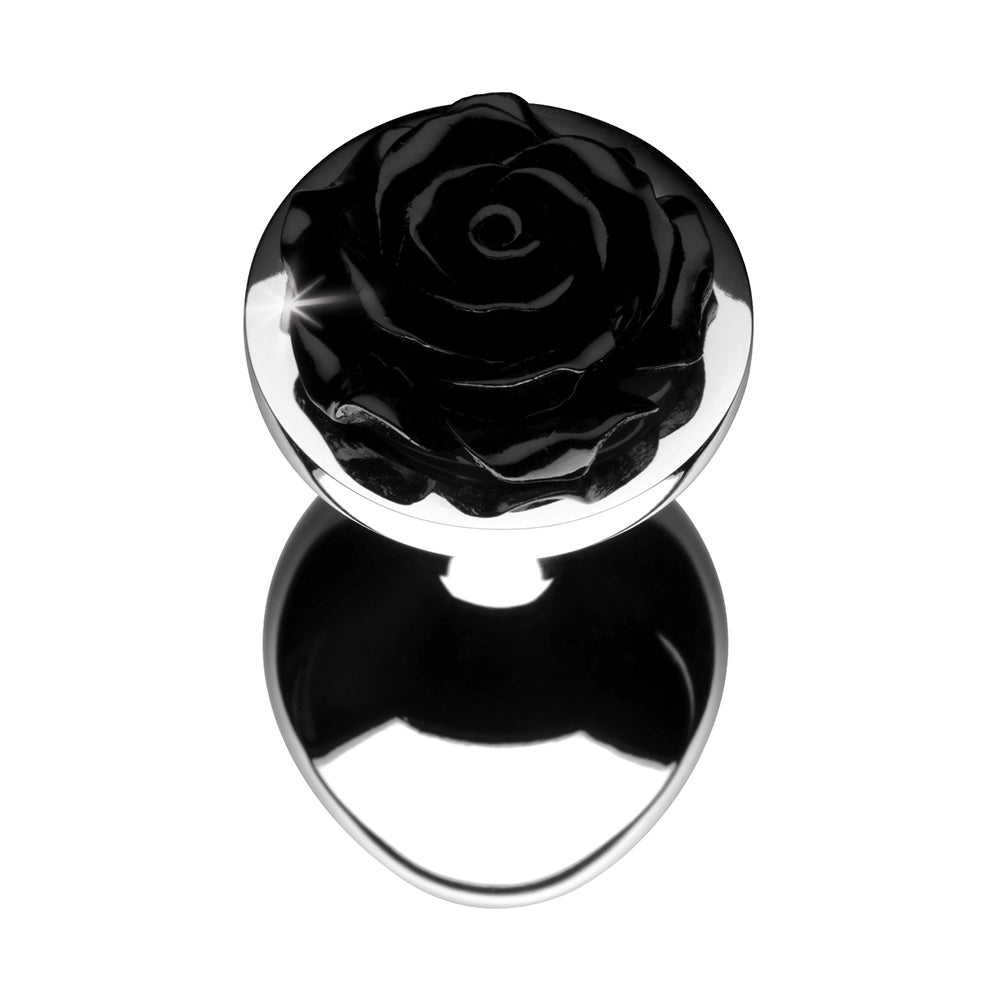 XR BRANDS - BOOTY SPARKS BLACK ROSE - MEDIUM ANAL PLUG