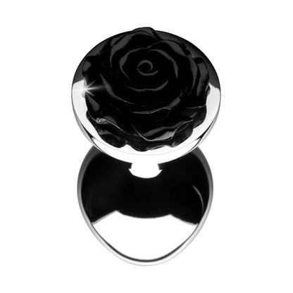 XR BRANDS - BOOTY SPARKS BLACK ROSE - MEDIUM ANAL PLUG