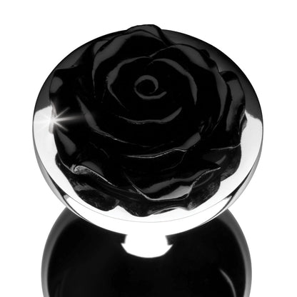 XR BRANDS - BOOTY SPARKS BLACK ROSE - MEDIUM ANAL PLUG