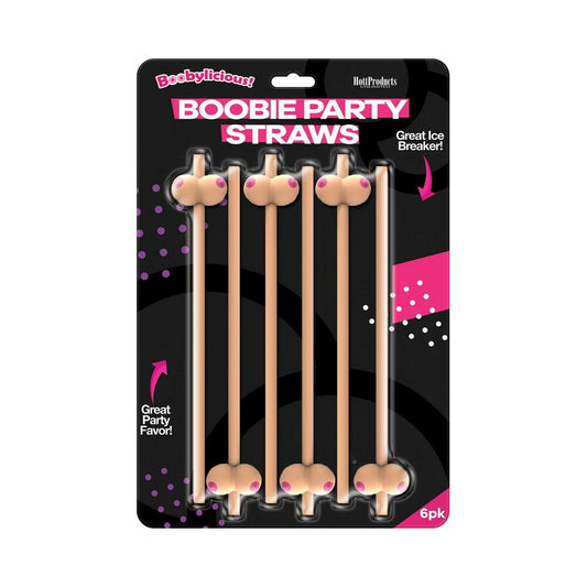 HOTT PRODUCTS - BOOBIE STRAWS (FLESH-COLORED) 6PK.