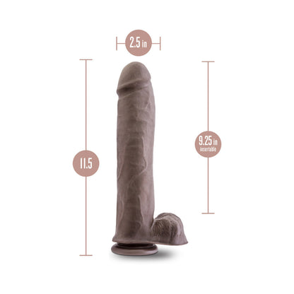 BLUSH - AU NATUREL BIG JOHN 11.5 IN. POSABLE DUAL DENSITY DILDO WITH BALLS
