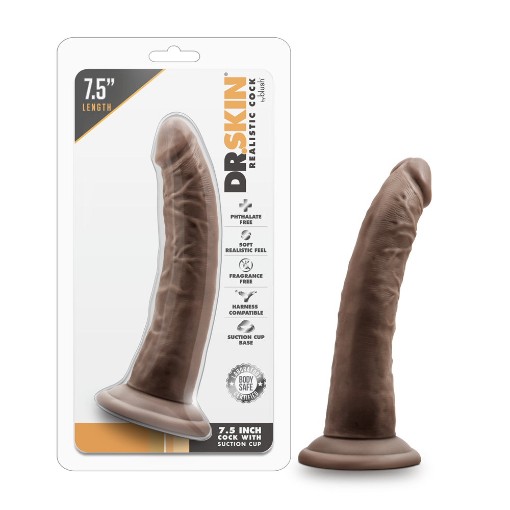 BLUSH - DR. SKIN REALISTIC 7.5 IN. DILDO