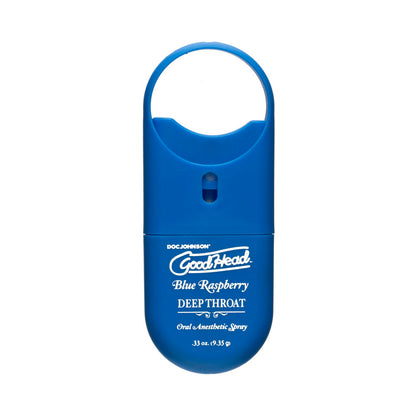 DOC JOHNSON - GOODHEAD DEEP THROAT SPRAY TO-GO BLUE RASPBERRY .33 OZ