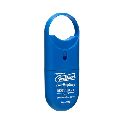 DOC JOHNSON - GOODHEAD DEEP THROAT SPRAY TO-GO BLUE RASPBERRY .33 OZ