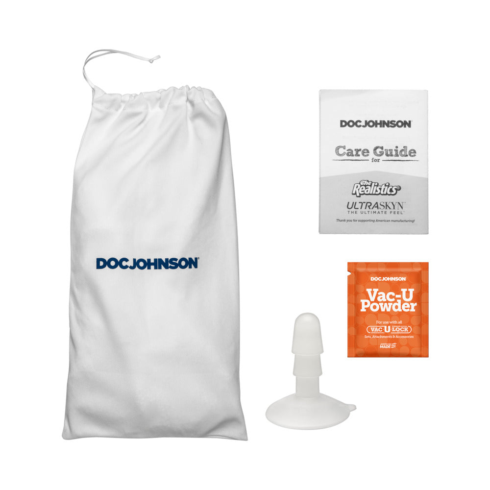 DOC JOHNSON - JASON LUV 10IN ULTRASKYN COCK WITH REMOVABLE VAC-U-LOCK SUCTION CUP CHOCOLATE