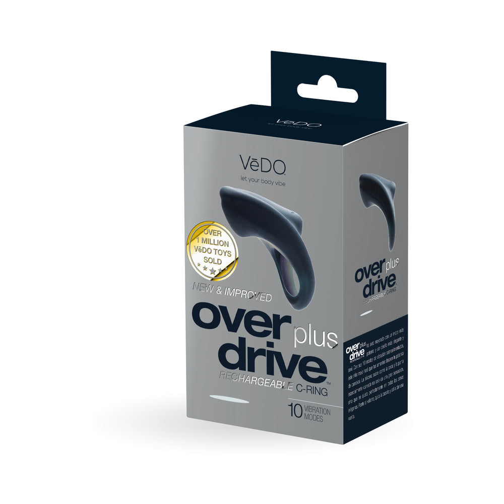 VEDO - OVERDRIVE+ RECHARGEABLE VIBRATING RING - JUST BLACK