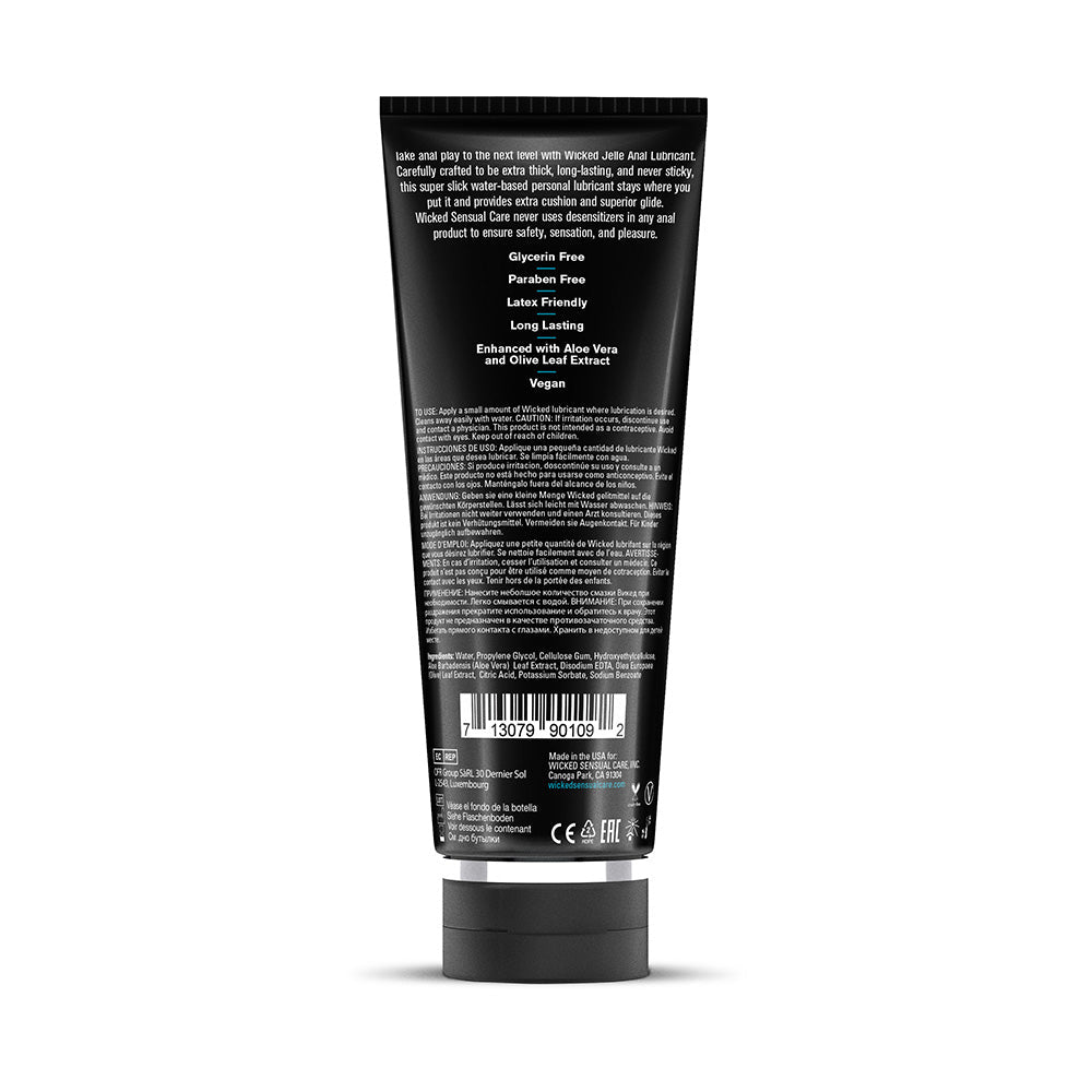 WICKED - JELLE WATER-BASED ANAL LUBRICANT 8 OZ.
