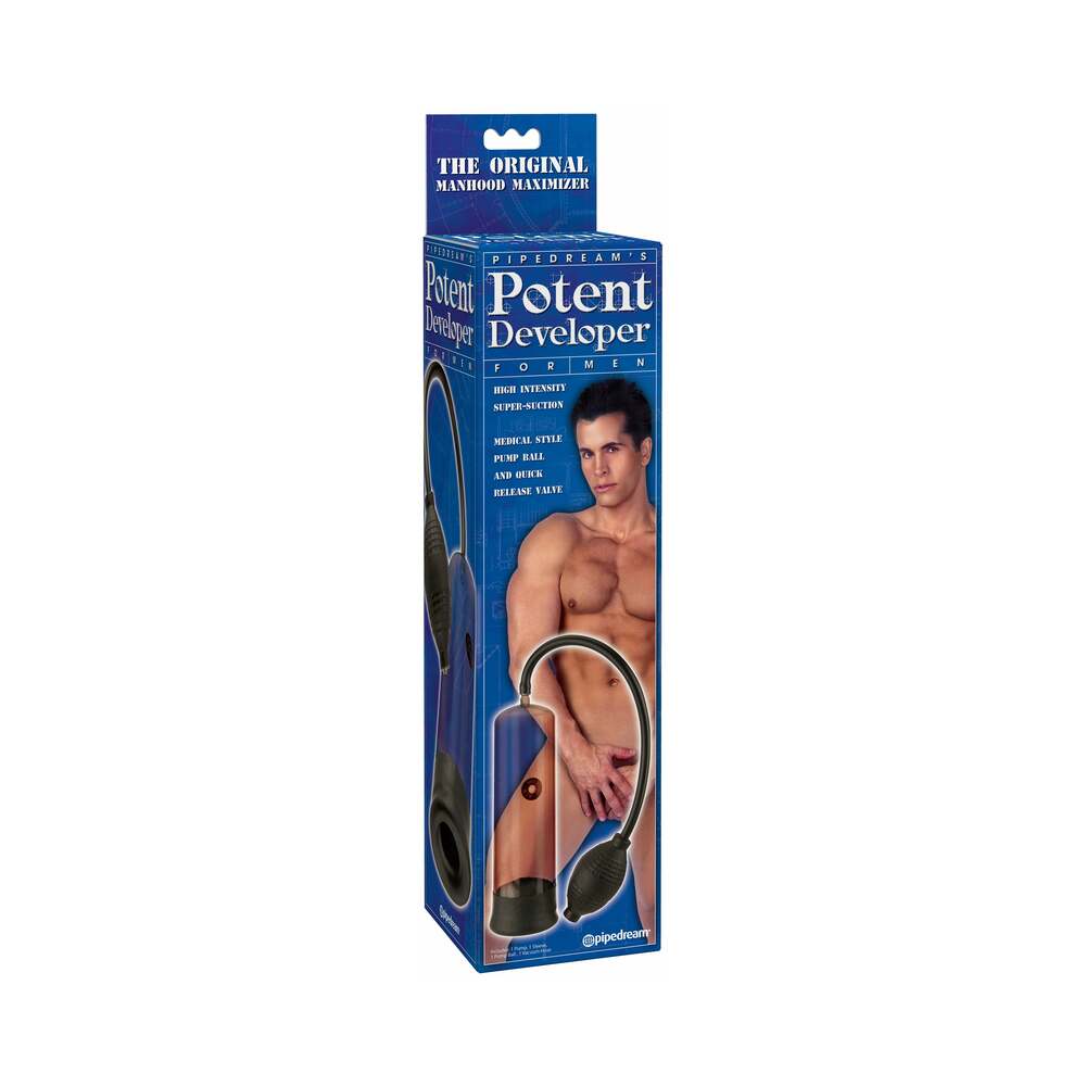 PIPEDREAM - POTENT DEVELOPER PENIS PUMP CLEAR/BLACK