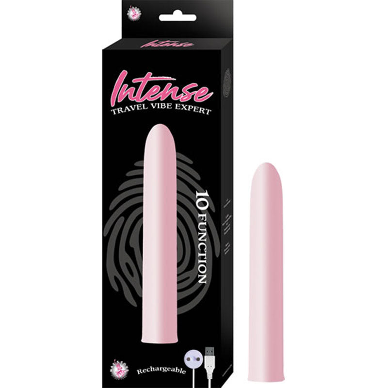 NASSTOYS - INTENSE TRAVEL VIBE EXPERT 10-FUNCTION USB RECHARGEABLE WATERPROOF PINK