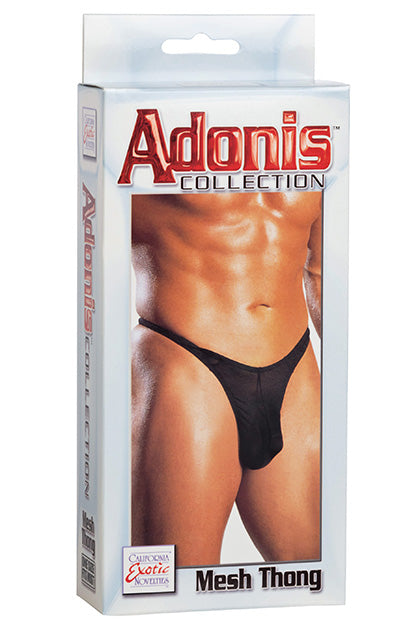 ADONIS - MESH THONG - BLACK