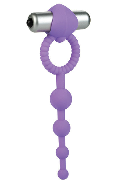 CALEXOTICS - L'AMOUR PREMIUM SILICONE BEADED VIBRO RING - PURPLE