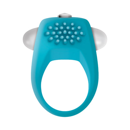 ZERO TOLERANCE - TEAL TICKLER SINGLE-SPEED VIBRATING SILICONE COCK RING TEAL