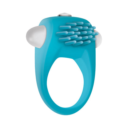ZERO TOLERANCE - TEAL TICKLER SINGLE-SPEED VIBRATING SILICONE COCK RING TEAL