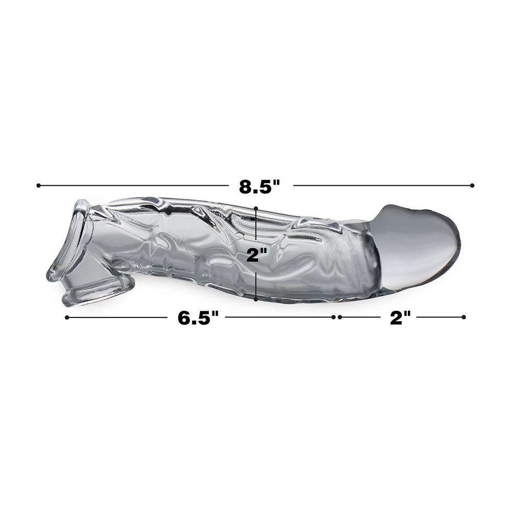 XR BRANDS - SIZE MATTERS 2 IN. CLEAR EXTENDER SLEEVE