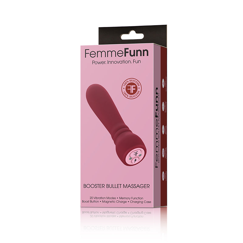 FEMMEFUNN - RECHARGEABLE SILICONE BULLET MASSAGER VIBRATOR MAROON