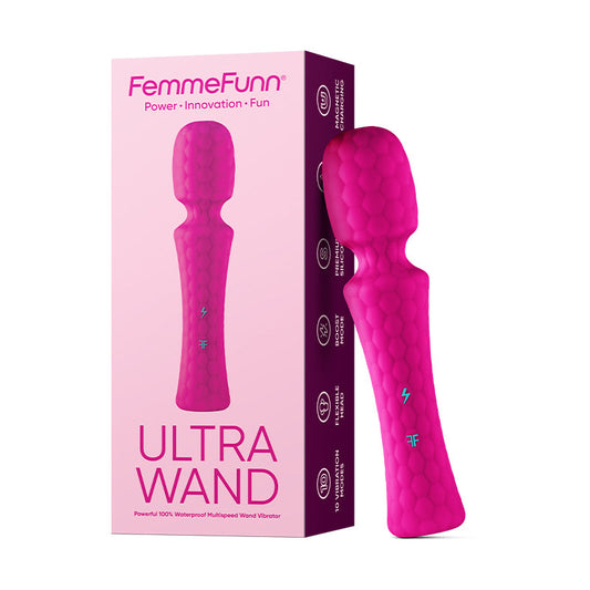 FEMMEFUNN - VIBRADOR ULTRA WAND RECARREGÁVEL EM SILICONE FLEXÍVEL TEXTURIZADO