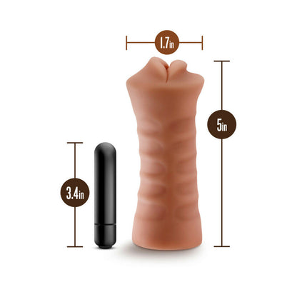 BLUSH - M FOR MEN ISABELLA ORAL STROKER WITH BULLET VIBRATOR TAN
