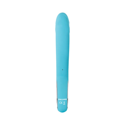 EVOLVED - TRIPLE INFINITY RECHARGEABLE HEATING SUCTION SILICONE DUAL STIMULATOR BLUE