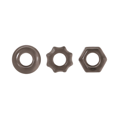 ZERO TOLERANCE - TRIPLE THICK 3-PIECE COCKRING SET SMOKE