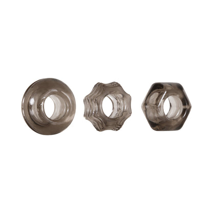 ZERO TOLERANCE - TRIPLE THICK 3-PIECE COCKRING SET SMOKE