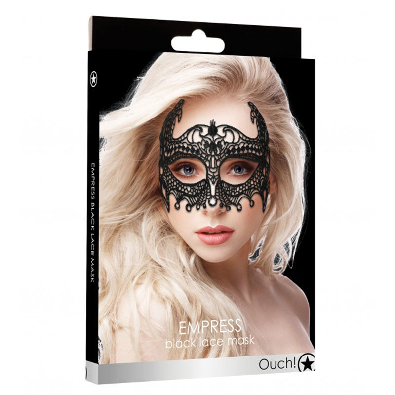 SHOTS - OUCH! EMPRESS LACE EYE MASK BLACK
