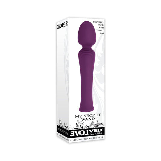 EVOLVED - MY SECRET WAND VIBRADOR TIPO VARINHA RECARREGÁVEL DE SILICONE ROXO