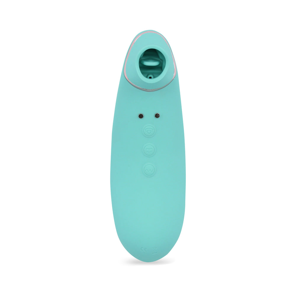 NU SENSUELLE - TRINITII 3-IN-1 SUCTION TONGUE VIBE ELECTRIC BLUE