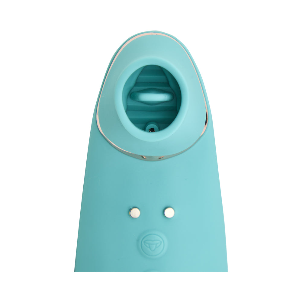 NU SENSUELLE - TRINITII 3-IN-1 SUCTION TONGUE VIBE ELECTRIC BLUE
