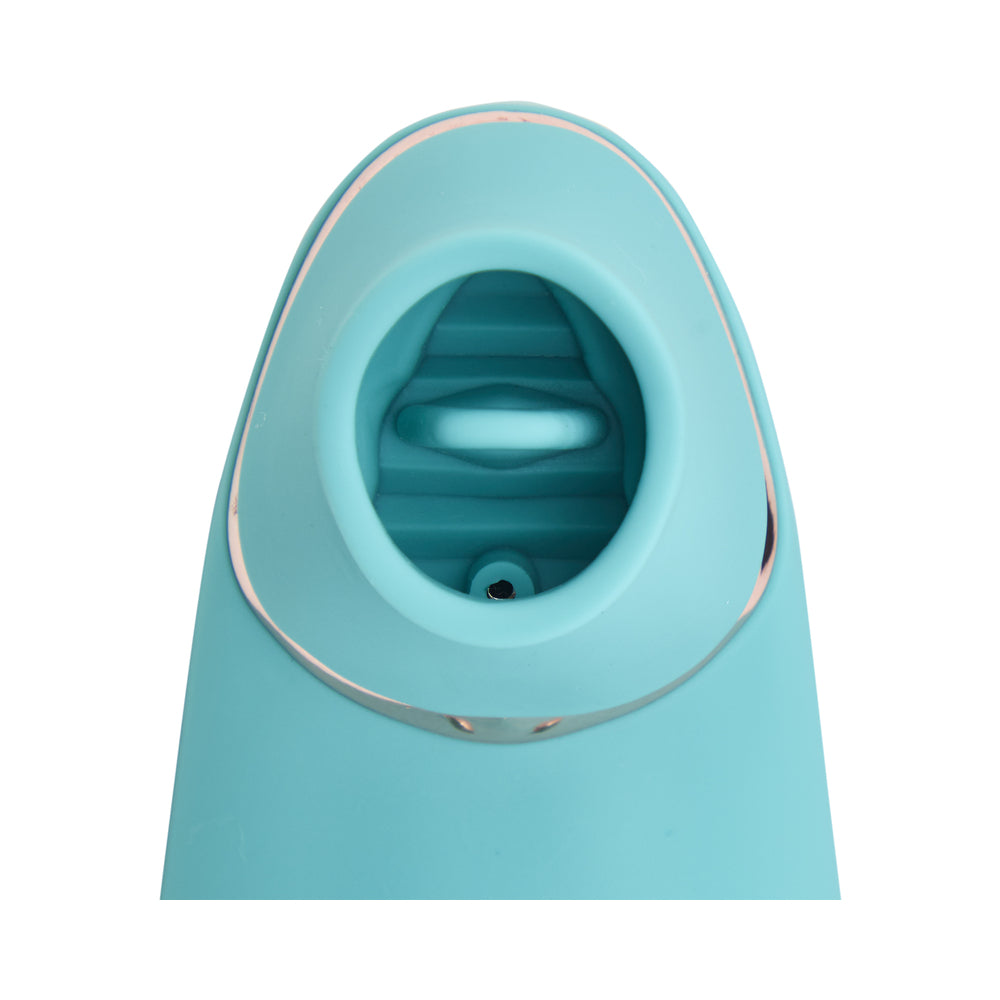 NU SENSUELLE - TRINITII 3-IN-1 SUCTION TONGUE VIBE ELECTRIC BLUE