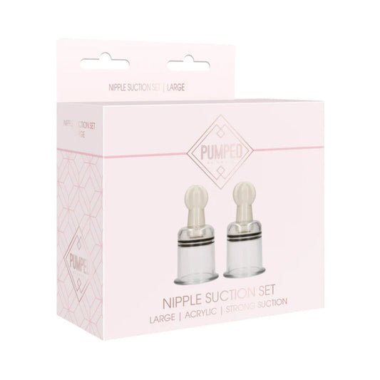 SHOTS - CONJUNTO DE SUCÇÃO PARA MAMILOS PUMPED ROSA TAMANHO GRANDE