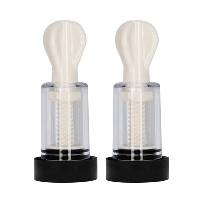 SHOTS - ELECTROSHOCK REMOTE-CONTROLLED E-STIMULATION NIPPLE SUCKERS WHITE