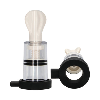 SHOTS - ELECTROSHOCK REMOTE-CONTROLLED E-STIMULATION NIPPLE SUCKERS WHITE