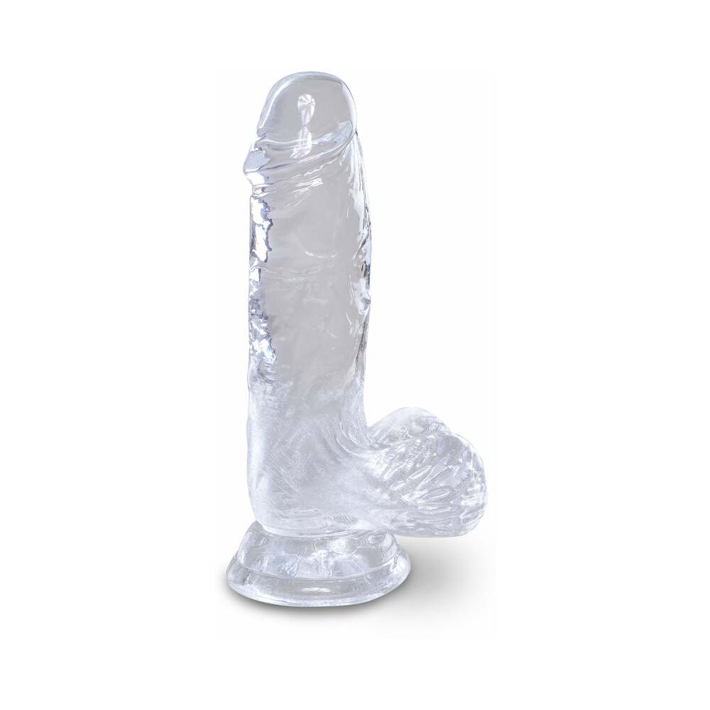 PIPEDREAM - KING COCK CLEAR 5 IN. COCK WITH BALLS REALISTIC SUCTION CUP DILDO