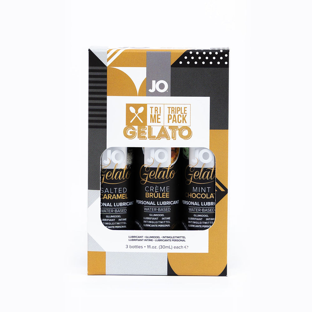 SYSTEM JO - JO TRI ME TRIPLE PACK GELATO FLAVORED WATER-BASED LUBRICANT 3-PACK