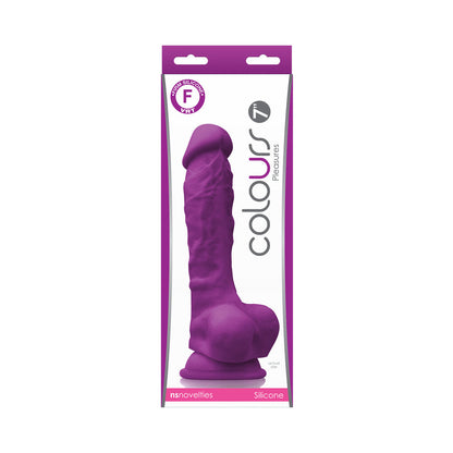 NS NOVELTIES - COLOURS PLEASURES DILDO 7IN ROXO