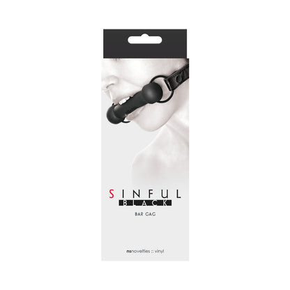 NS NOVELTIES - SINFUL SILICONE BAR GAG BLACK