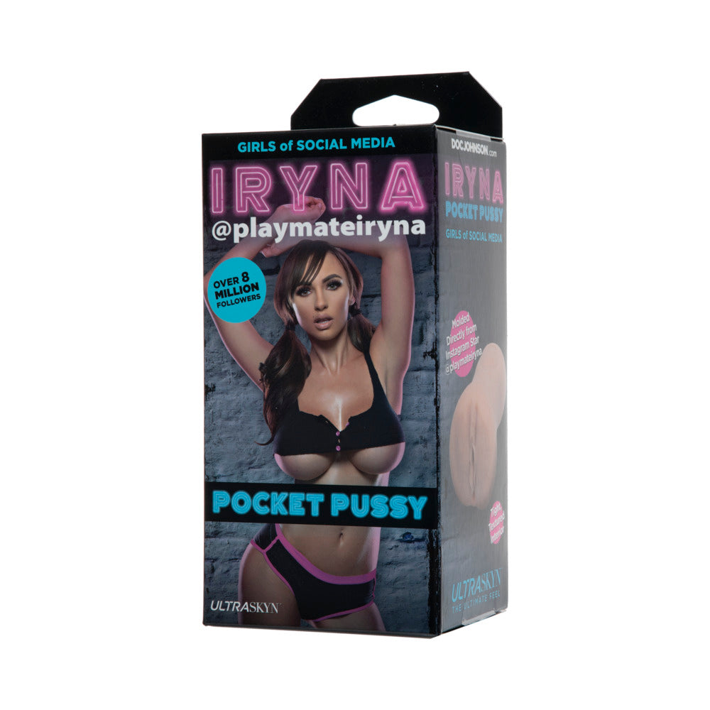 DOC JOHNSON - SIGNATURE STROKERS - GIRLS OF SOCIAL MEDIA - @PLAYMATEIRYNA - ULTRASKYN POCKET PUSSY VANILLA