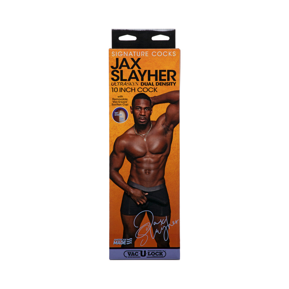 DOC JOHNSON - SIGNATURE COCKS JAX SLAYHER 10 POLEGADAS ULTRASKYN COM VENTOSA REMOVÍVEL VAC-U-LOCK CHOCOLATE