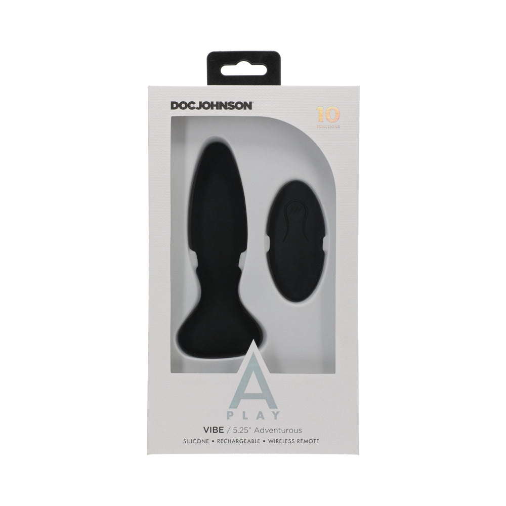 DOC JOHNSON - A PLAY VIBE ADVENTUROUS: PLUG ANAL RECARREGÁVEL EM SILICONE COM COMANDO