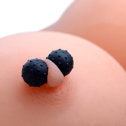 XR BRANDS - MASTER SERIES DRAGON'S ORBS NUBBED SILICONE MAGNETIC BALLS