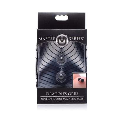 XR BRANDS - MASTER SERIES DRAGON'S ORBS NUBBED SILICONE MAGNETIC BALLS